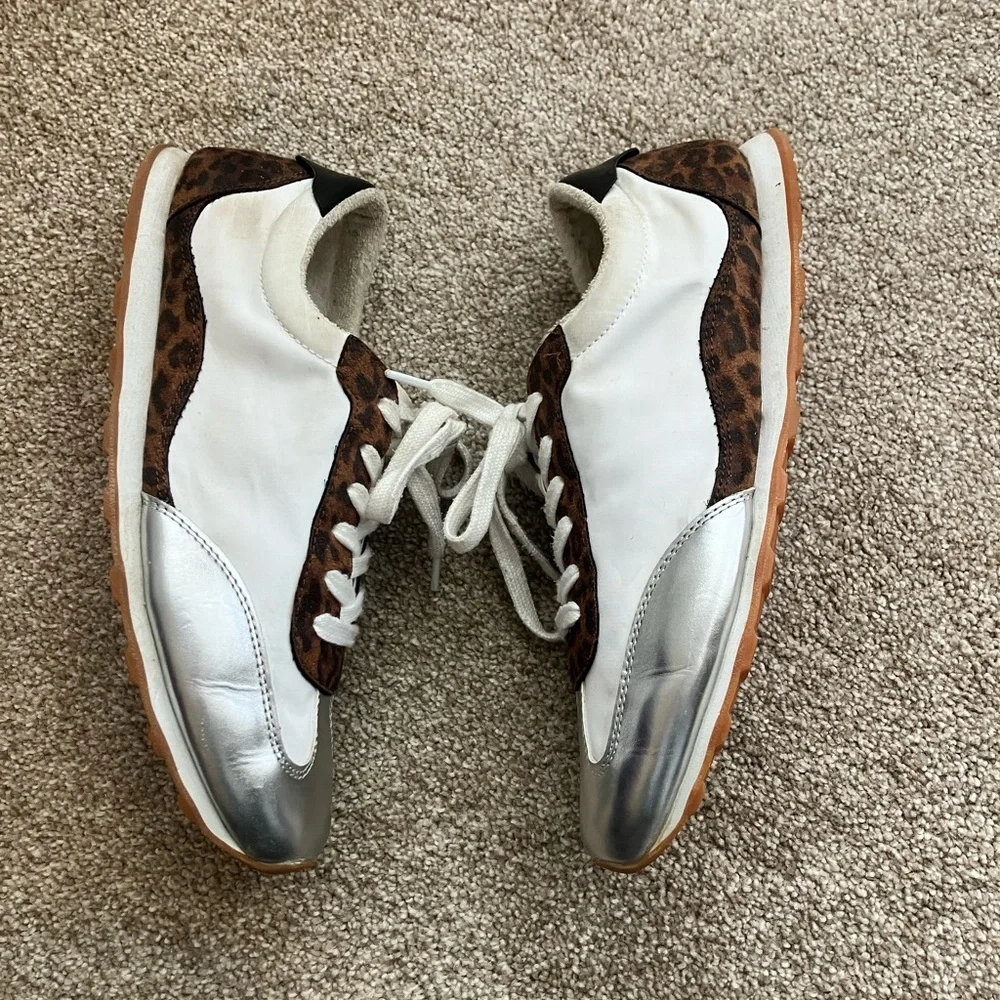 JF Kate Retro Animal‎ Print Lace Up Sneakers Size 12